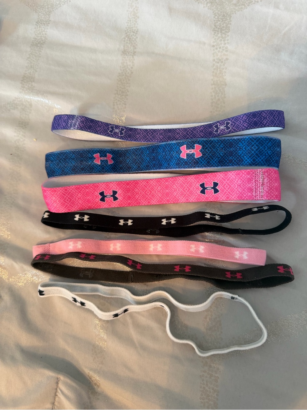 Under Armour Stretch Headbands in Purple, Blue, Pink, Black, Grey, White